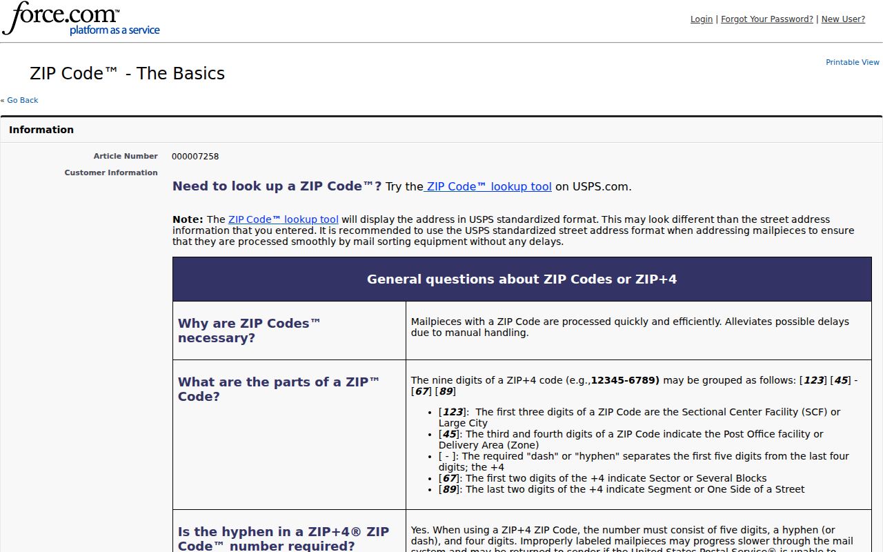 Falmouth ZIP code directory source explaining USPS ZIP Code delivery geography